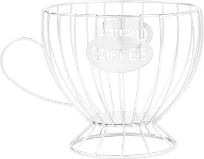 Produktbild von Kaffeepadhalter, Theken-Organizer mit Griff, geräumiges Fassungsvermögen, schnell zugänglich, Mehrzweck-Kapselkorb, Kaffeebar-Zubehör