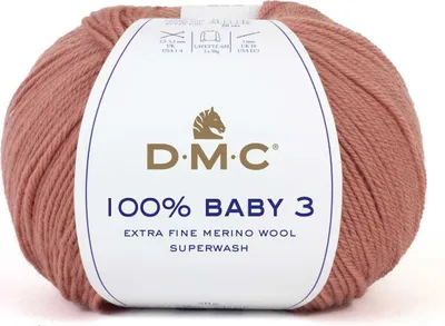 Produktbild von DMC 100% Baby 3, Baby, Rose, Wolle, 225 m, 100% merino, D-3