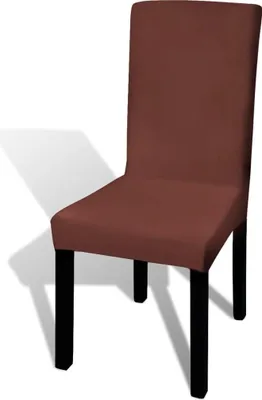 Produktbild von vidaXL Stretch-Stuhlhussen Gerade 4 Stk. Braun
