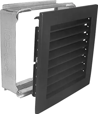 Produktbild von Kaltluftgitter KG 2020 S Lüftungsgitter Schwarz 200 x 200mm Zuluft Abluftgitter