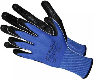 Produktbild von 3 Paar Gartenhandschuhe Arbeitshandschuhe - Nitril, Industrie und Handwerk, speziell strukturierter Liner, Größe: 9 (L)
