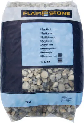 Obrázek produktu pro Štěrk křemenný oblázkový 16–32 mm světlý pestrý balení 25 kg