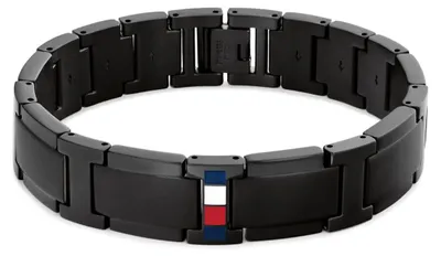 Produktbild von Tommy Hilfiger Jewelry Gliederarmband für Herren aus Schwarzem Edelstahl mit der