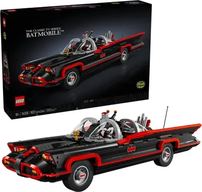 Produktbild von LEGO DC Batman: Batmobil aus der 60er-Jahre-Fernsehserie, Auto zum Sammeln, Bauset mit Action- und Minifiguren, Superhelden Sammelfiguren, Fahrzeuge, Geschenke für Erwachsene 76328