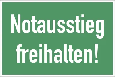 Produktbild von Dreifke® Schild Notausstieg freihalten!, Aluminium, 300x200 mm