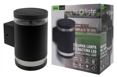 Obrázok produktu pre Solárna Fasádna Lampy Záhradná Svetlo Led Soe-13S Ip44 Čierna