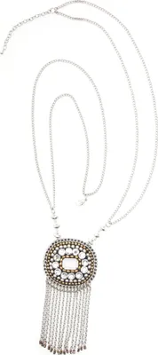 Produktbild von Lange Kette Sandra mit Anhänger und Metallquaste von collezione alessandro