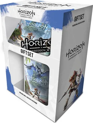 Immagine prodotto di Set regalo Horizon - Tazza, sottobicchiere e portachiavi - 315 ml, con licenza ufficiale, lavabile in lavastoviglie e utilizzabile nel microonde