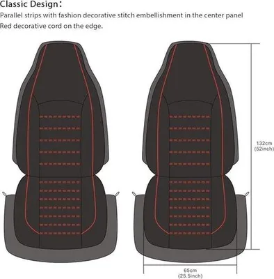 Produktbild von Famanu Autositzschoner verstellbar und abnehmbar - Rot/Schwarz