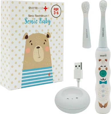 Produktbild von Szczoteczka soniczna elektryczna do zębów dla dzieci 3-6 lat SONIC BABY + 2 końcówki