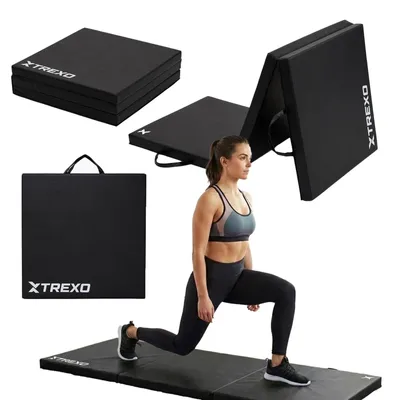 Produktbild von Turnmatte Gymnastikmatte Fitnessmatte - Klappbar - 3 Segmente - 180 x 60 cm - 5 cm dick