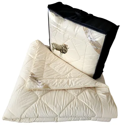 Produktbild von Merino Schafschurwolle Winterdecke Kuschelzeit in 200x220 cm mit Duo Aufbau