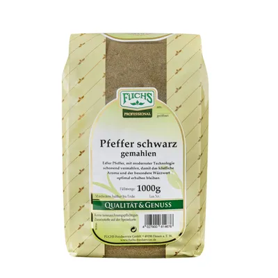 Obrázok produktu pre Fuchs Professional korenie čierne mleté ovocné pikantné 1000g