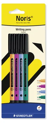 Produktbild von STAEDTLER Noris writing pen 307 Fineliner Blisterkarte mit 4 Farben