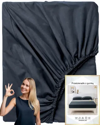 Image de Home91 Drap housse coton satiné doux 90x200 Gris anthracite