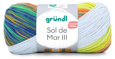 Produktbild von Wolle Sol de Mar 100% Baumwolle 100 g 210 m Lauflänge Nadelstärke 3-4 mm