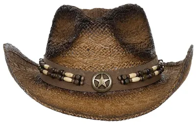 Produktbild von Strohhut, "Tennessee", mit Hutband, braun-schwarz