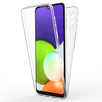 Obrázok produktu pre NALIA Clear 360° ochranné puzdro pre Samsung Galaxy A22, kompletná ochrana priehľadné proti žltej žltej žltej priehľadnej robustnej
