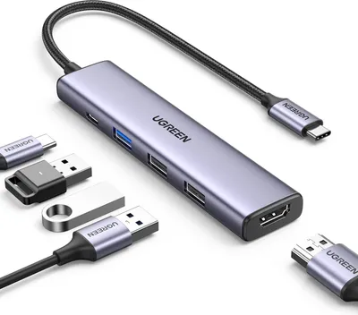 Image de Adaptateur multifonction UGREEN USB-C PD vers HDMI, USB-A