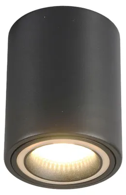 Produktbild von LED Aufbaustrahler Genius 6041 rund schwarz – GU10, 230V, Metall