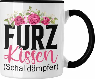 Produktbild von Trendation - Furzkissen Schalldämpfer Lustiger Gag Geschenkidee Männer Lustige Tasse (Schwarz)
