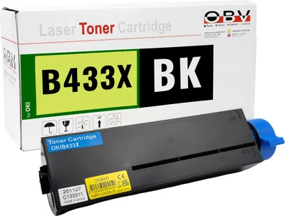 Produktbild von Kompatibler Toner für OKI B513dn B433dn ersetzt 09006237 schwarz - ca. 7000 Seiten