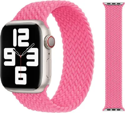 Produktbild von Original Apple Braided Solo Loop Armband 42/44/45mm Größe 7 Flamingo