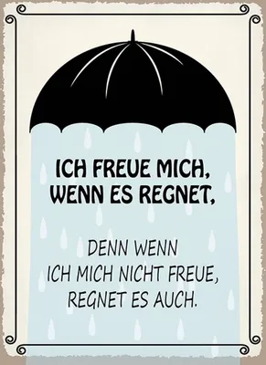 Produktbild von vianmo Holzschild 40x30 cm ich freue mich wenn es regnet