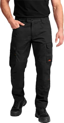 Produktbild von ACE Constructor Herren Hybrid-Arbeitshose lang - Outdoor-Cargohose mit Cordura und Stretch-Gummizug für Männer - Schwarz - 46