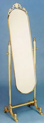 Produktbild von Casa Padrino Luxus Barock Standspiegel Gold 51 x 41 x H. 165 cm - Edler Messing Spiegel - Badezimmer Spiegel - Schlafzimmer Spiegel - Barock Möbel - Luxus Qualität