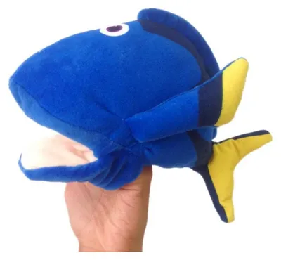 Zdjęcie produktu dla Pluszowa Maskotka Rybka Niebieska Pacynka 25 cm