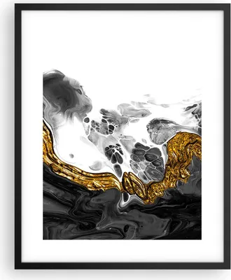 Produktbild von Gerahmtes Poster - Schwarzer Rahmen - Abstraktion verschüttet Kontrast - 40x50 cm - Wand Bild - Wanddeko - Wandbilder - Kunstposter - Wandposter - Bilderrahmen - Bilder - Kunstdruck - P2BPA40x50-4498