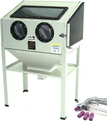 Produktbild von Sandstrahlkabine SBC 220 mit Pistole Sandstrahlgerät Sandstrahlpisole 4 Düsen 07003