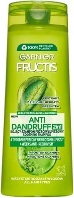 Zdjęcie produktu dla Garnier Fructis Antidandruff 2in1 szampon przeciwłupieżowy 400 ml