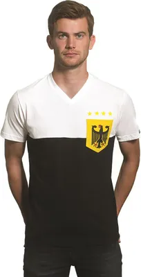 Produktbild von COPA T-Shirt Deutschland Pocket V-Neck weiß/schwarz S