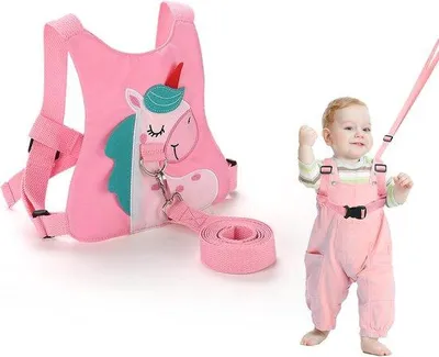 Obrázek produktu pro Dětský bezpečnostní pás, růžovo-duhový bezpečnostní pás pro kojence a batolata, 1,5 m