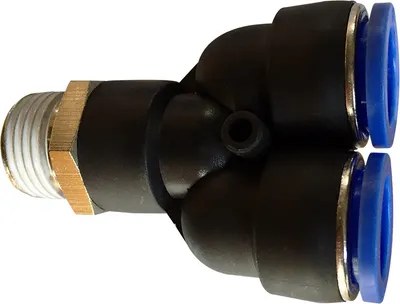 Produktbild von Pneumatik Druckluft Y-Stück-Steckverschraubung (PX) Ø 4 mm mit Gewinde BSPT R1/8"