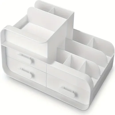 Produktbild von Make-up-Organizer, Schubladenteiler, Kommoden-Organizer, mit drei Schubladen, Kosmetik-Organizer, Schlafzimmer- und Badezimmer-Organizer