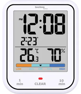 Obrázok produktu pre Technoline WT 380, Biela, Barometer, Vlhkomer, Teplomer, Barometer, Vlhkomer, Teplomer, Batérie, 91 mm, 25 mm