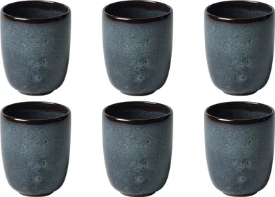 Produktbild von like. by Villeroy & Boch Lave Gris Kaffeebecher 400ml 6er Set grau Steingut