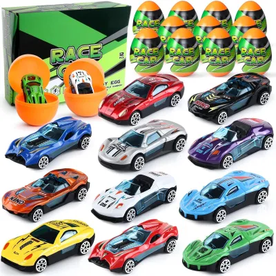 Produktbild von Spielzeugset mit Überraschungseiern und Mini-Autos, 12 Stück