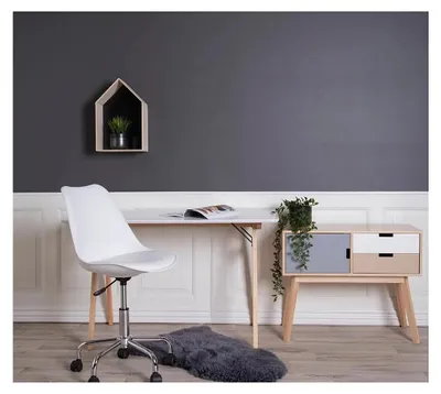 Image de Bureau blanc 60 x 120 x 75,3 cm
