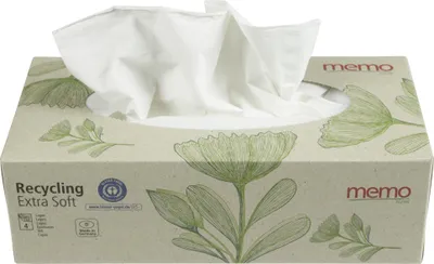 Produktbild von memo Taschentücher Recycling Extra Soft H3458 4lg. 100St.