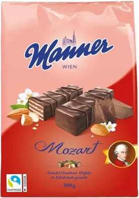 Immagine prodotto di Manner Mozart Fette mignon con ripieno di mandorle e nocciole 300g