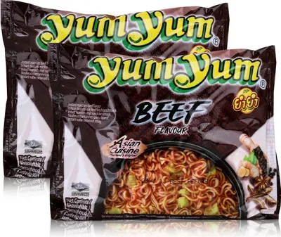 Produktbild von Yum Yum Instant Nudeln Rind 60g - BEEF - Fertiggericht (2er Pack)