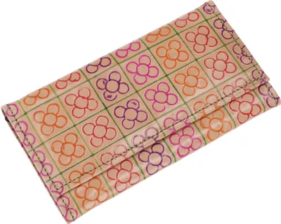 Produktbild von Geprägtes Lederportemonnaie, Boho Geldbörse - Modell 4, Uni - Erwachsene, Pink, 9*17*2 cm, Portemonnaies