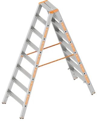 Produktbild von Layher Topic 1043 Stufenstehleiter 2x8 Stufen