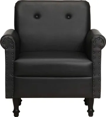 Produktbild von vidaXL Sessel Schwarz Echtleder