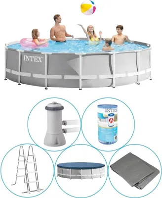 Image de Intex - Prism Frame - Piscine avec pompe de filtration - 457x107 cm - Ronde - Piscine - Accessoires inclus