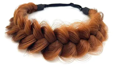 Produktbild von Haarband mit Zopfmuster – Dick, elastisch und aus synthetischem Material – 65 g